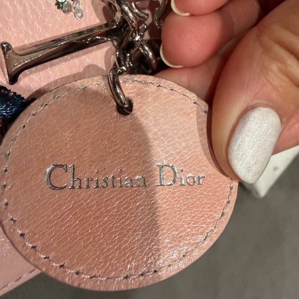 Limited Edition Lady Dior Pink Embroidered Sequin Floral Bag Christian Dior - Picture 14 of 17